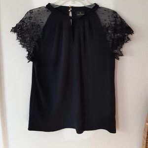 Black high neck blouse by W Worthington size S